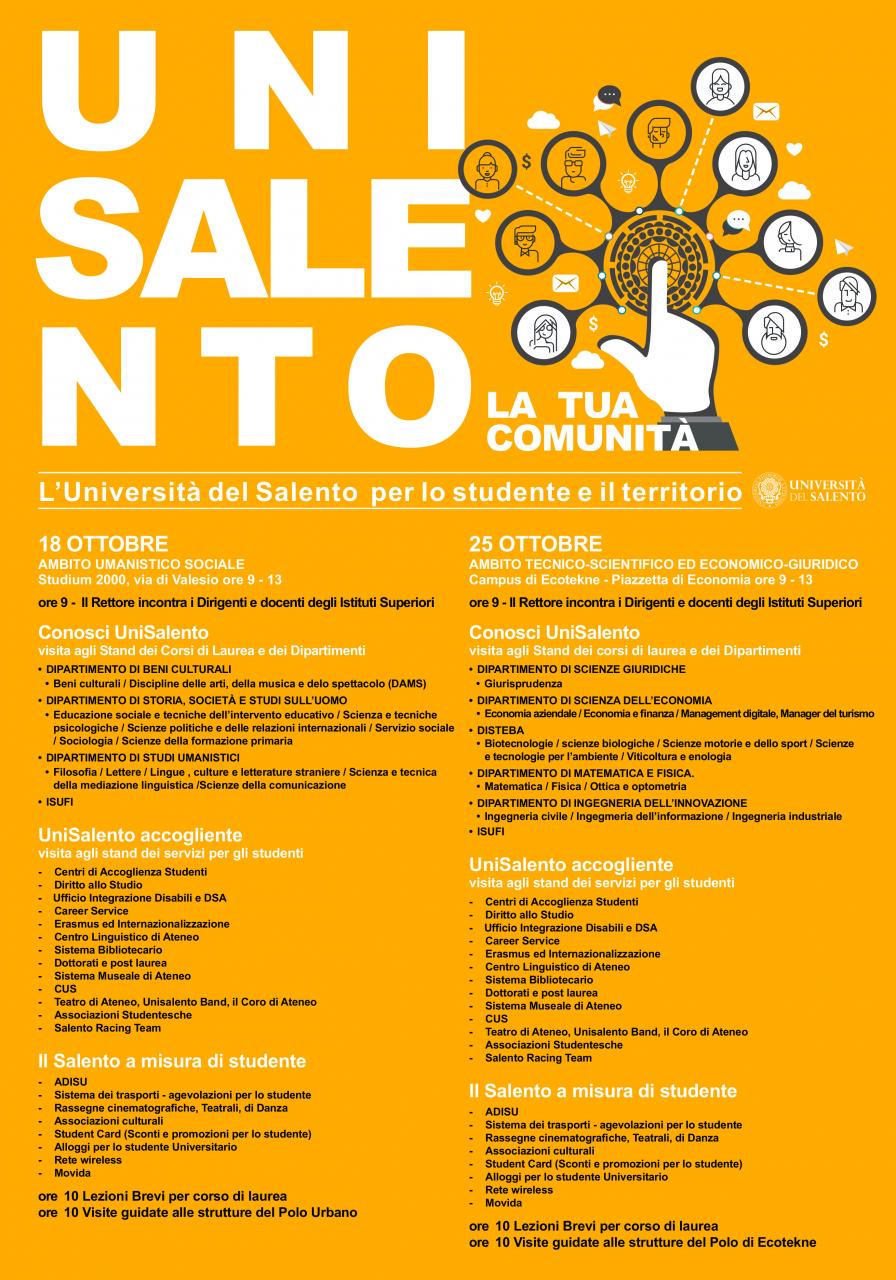 “UniSalento. La tua comunità” “UniSalento. La tua comunità”