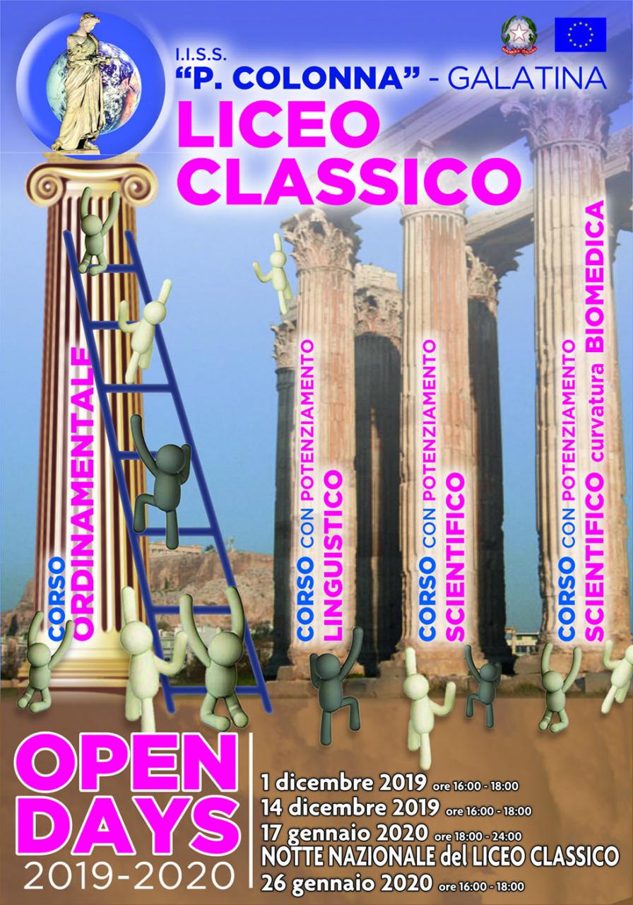Al via gli open days del Liceo "P. Colonna" Al via gli open days del Liceo "P. Colonna"