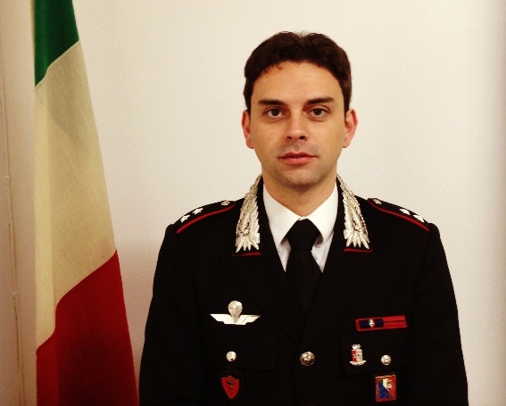 Il tenente Lorenzo Chiaretti al comando della prima sezione del nucleo investigativo dei Carabinieri di Caserta