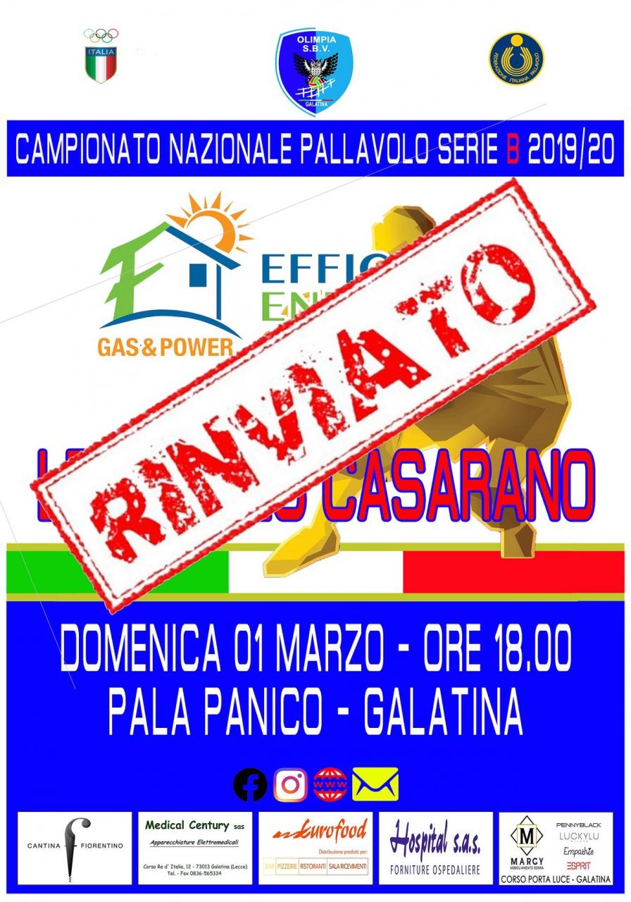 Efficienza Energia Galatina verso il derby con &quot;autorità&quot;