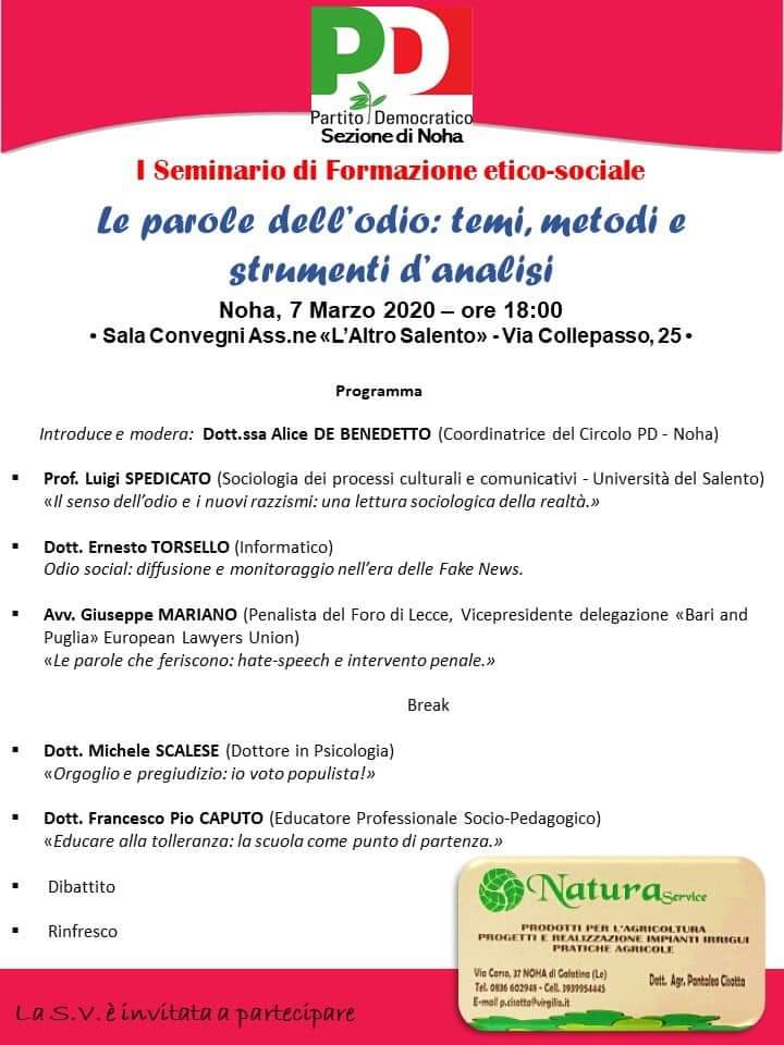 Parlare dell'odio per vincerlo Parlare dell'odio per vincerlo