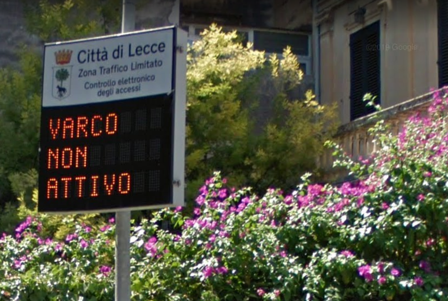 Aperti a Lecce i varchi della ZTL Aperti a Lecce i varchi della ZTL