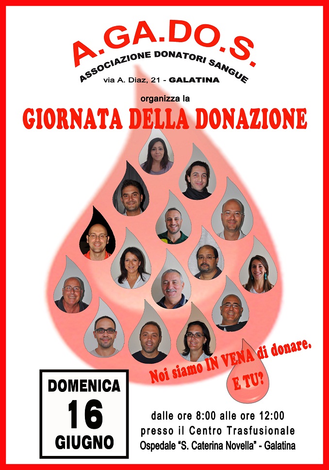 Domenica 16, 'Una goccia di vita per la vita' Domenica 16, 'Una goccia di vita per la vita'