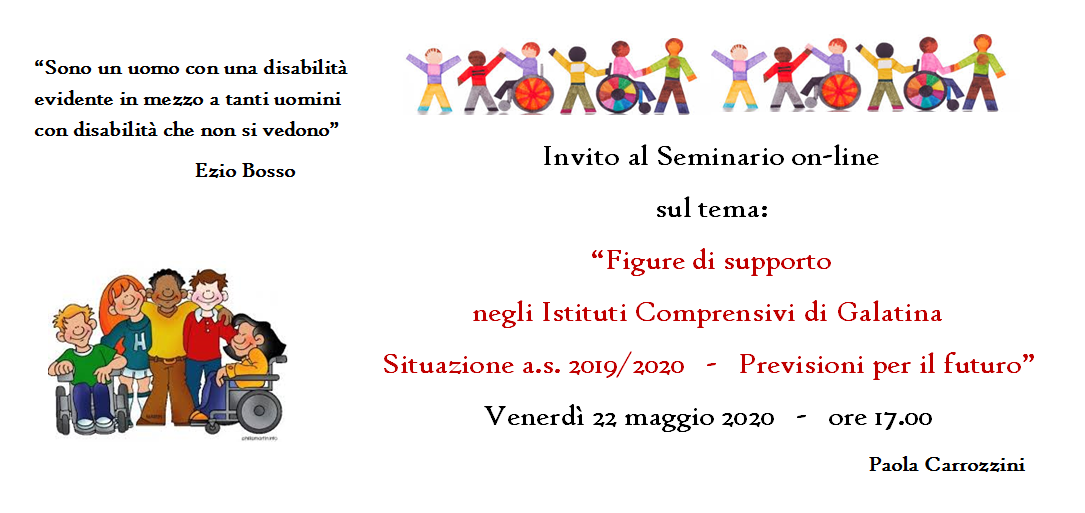 “Figure di supporto nelle Scuole e nell’extra-scuola: Educatori e Assistenti ASL – Operatori Socio-Sanitari Situazione nell’a.s. 2019-2020. Previsioni per il futuro”, un seminario online “Figure di supporto nelle Scuole e nell’extra-scuola: Educatori e Assistenti ASL – Operatori Socio-Sanitari Situazione nell’a.s. 2019-2020. Previsioni per il futuro”, un seminario online