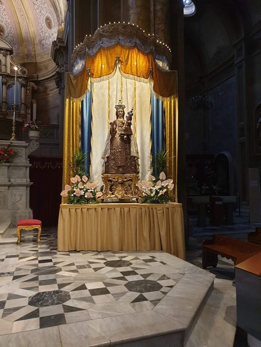 Per rispettare le norme anti-covid la festa della Madonna del Carmine si farà nella Chiesa Madre
