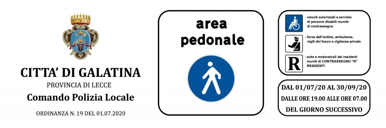  Istituite le Aree pedonali nel centro storico di Galatina