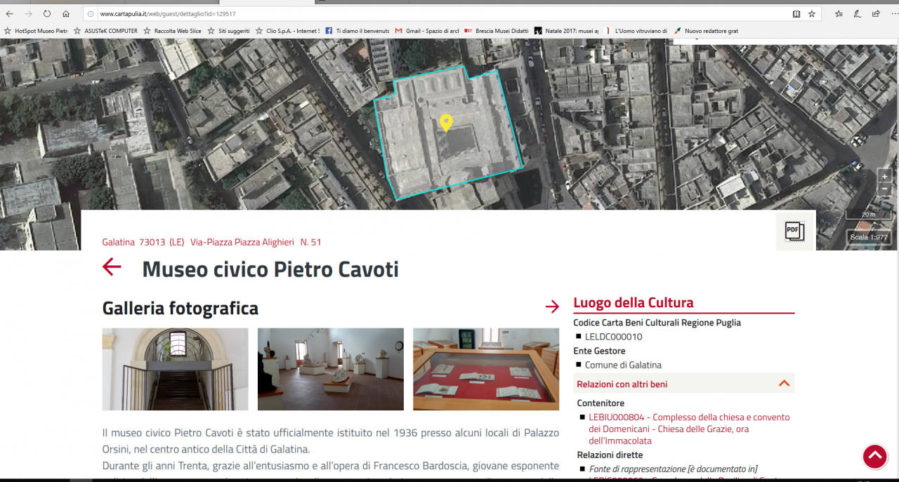 Il Museo Cavoti di Galatina in CartApulia Il Museo Cavoti di Galatina in CartApulia
