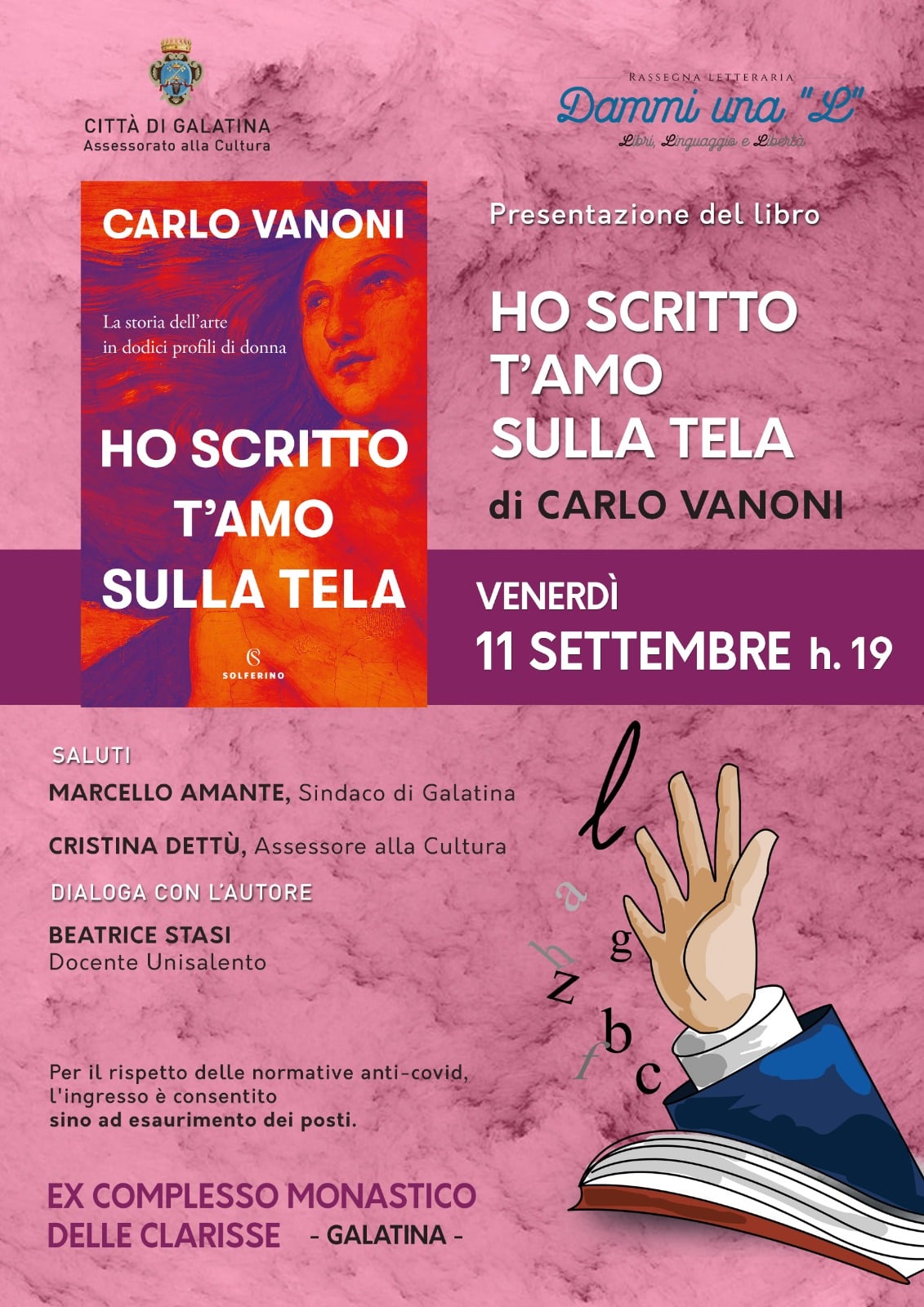 “Ho scritto t’amo sulla tela" “Ho scritto t’amo sulla tela"