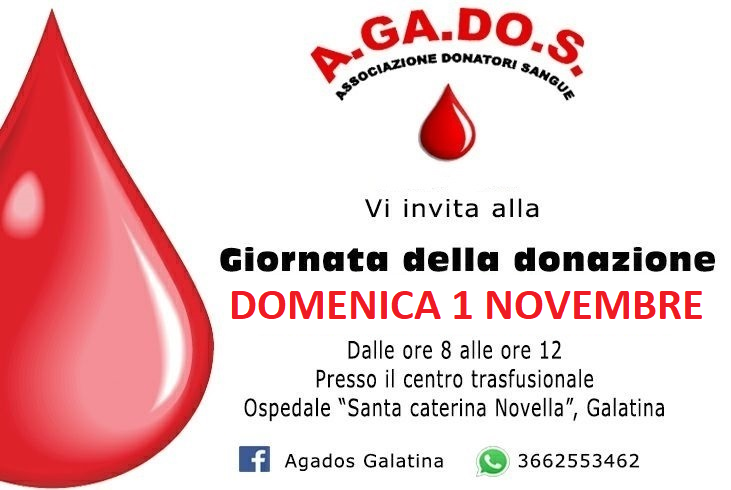 L'1 Novembre si dona il sangue al 'Santa Caterina Novella' L'1 Novembre si dona il sangue al 'Santa Caterina Novella'