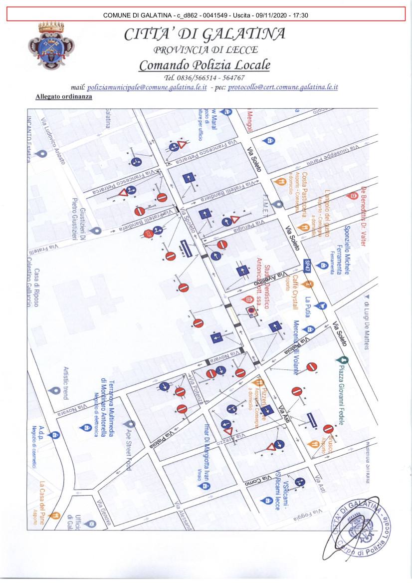 Nuova viabilità intorno al Polo 3 di via Spoleto a Galatina Nuova viabilità intorno al Polo 3 di via Spoleto a Galatina
