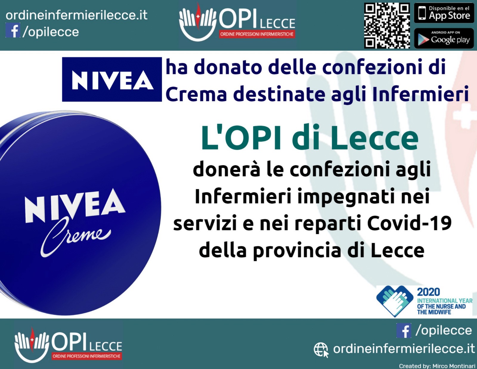 Crema Nivea per gli infermieri impegnati in reparti covid Crema Nivea per gli infermieri impegnati in reparti covid