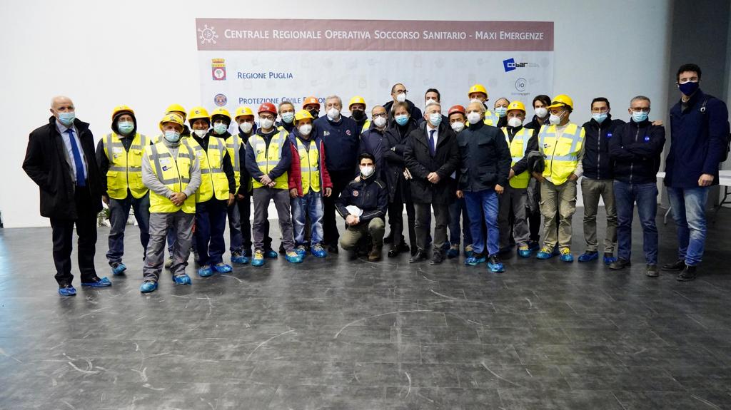 COVID-19. Puglia arancione con 1123 nuovi casi, 79 in provincia di Lecce. Inaugurato il nuovo Ospedale Covid in Fiera del Levante 