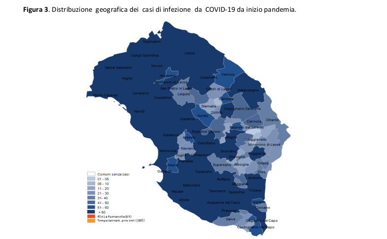 COVID-19. In provincia di Lecce 8 decessi e 109 nuovi casi. 22 i galatinesi ancora positivi