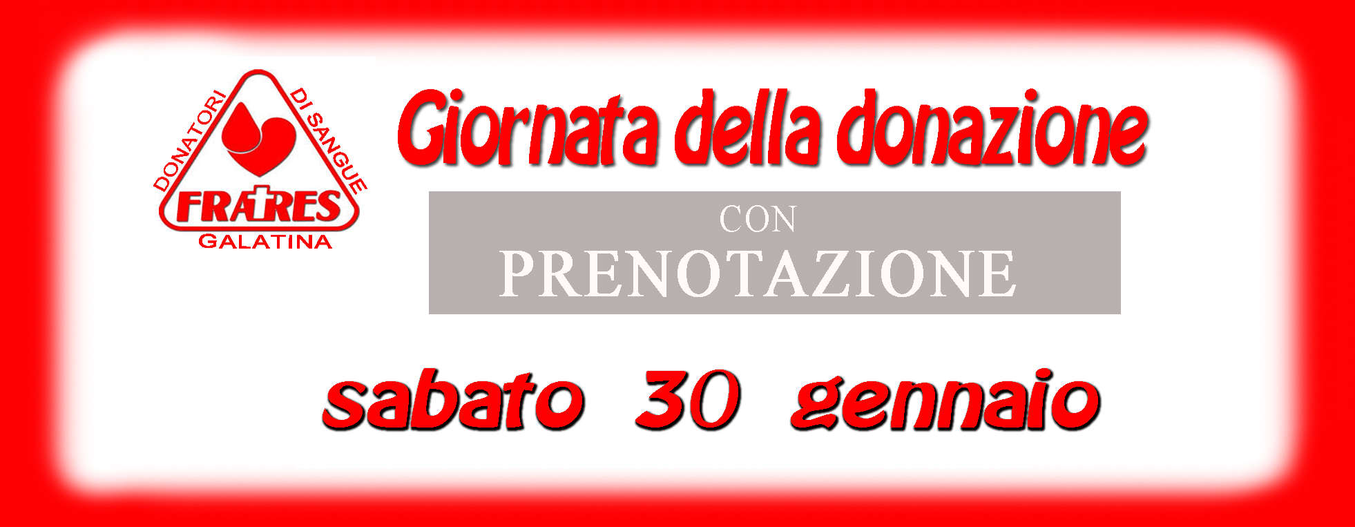 Prenotarsi per donare il sangue con Fratres Galatina