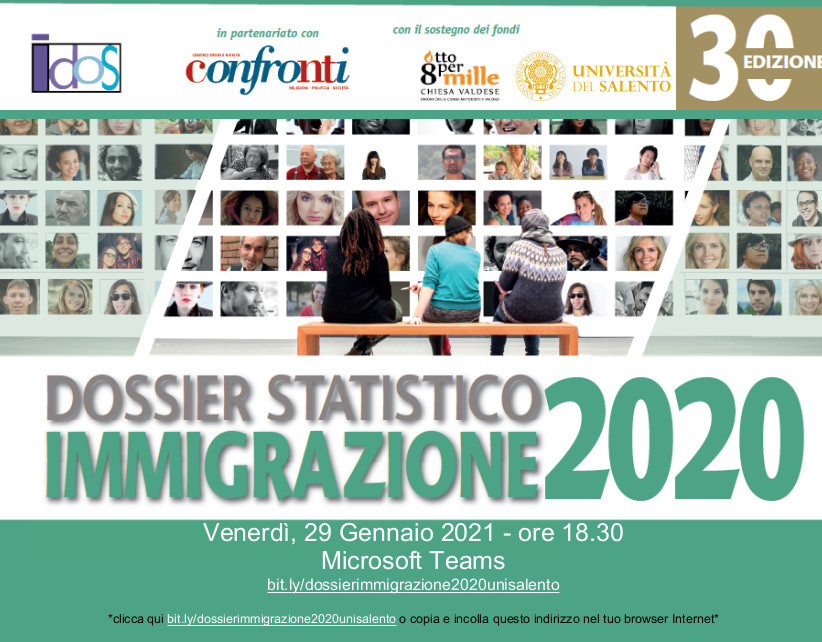 Pronto il  Dossier Statistico Immigrazione 2020
