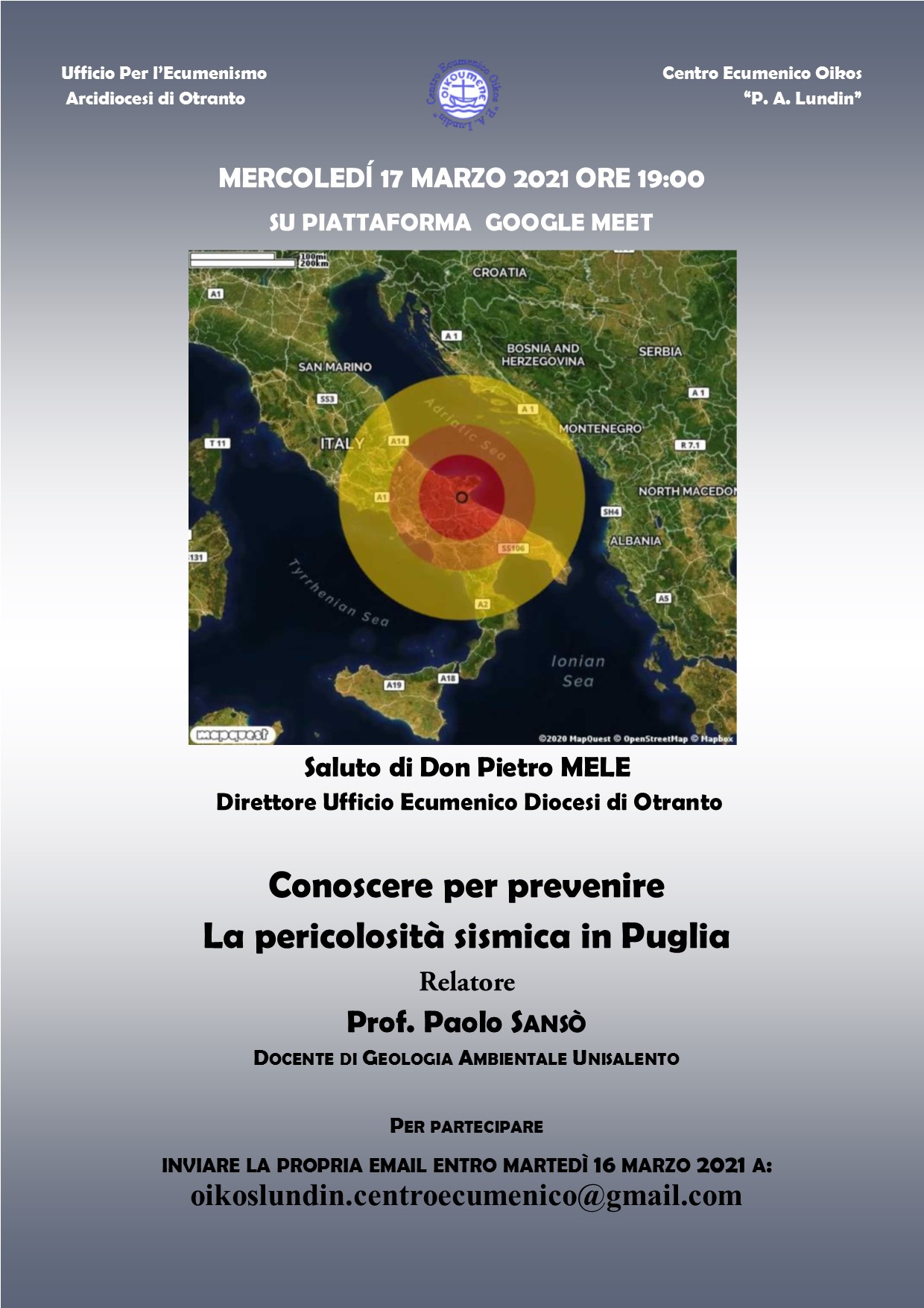 "La pericolosità sismica in Puglia" "La pericolosità sismica in Puglia"