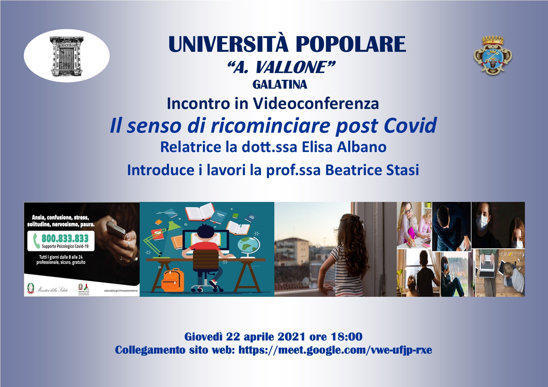 “Il senso di ricominciare post covid” “Il senso di ricominciare post covid”