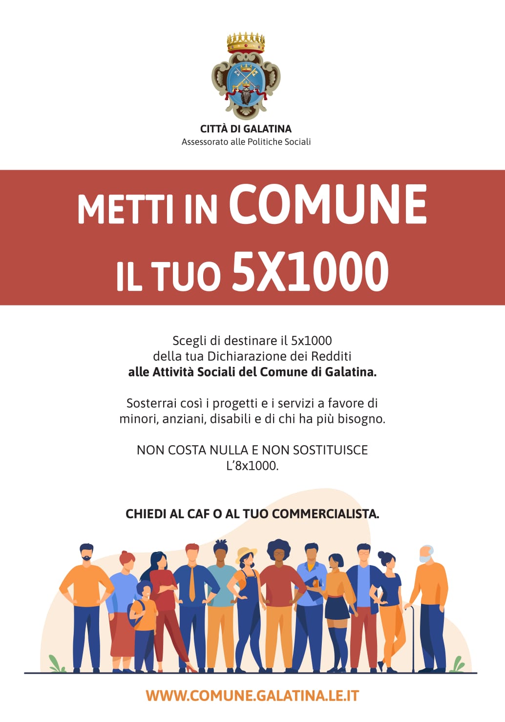 "Il tuo 5x1000 per il Comune di Galatina" "Il tuo 5x1000 per il Comune di Galatina"