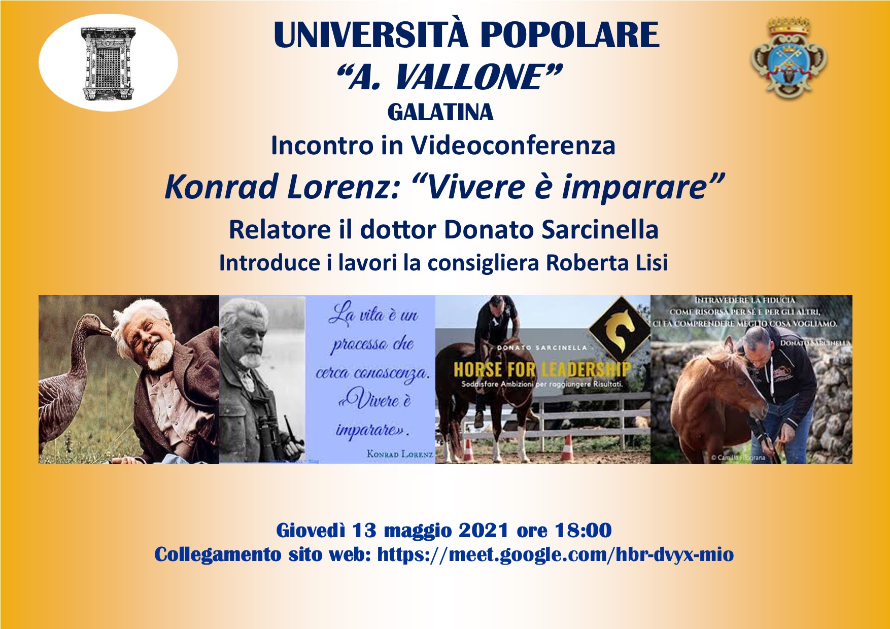 “Konrad Lorenz: Vivere è imparare” “Konrad Lorenz: Vivere è imparare”