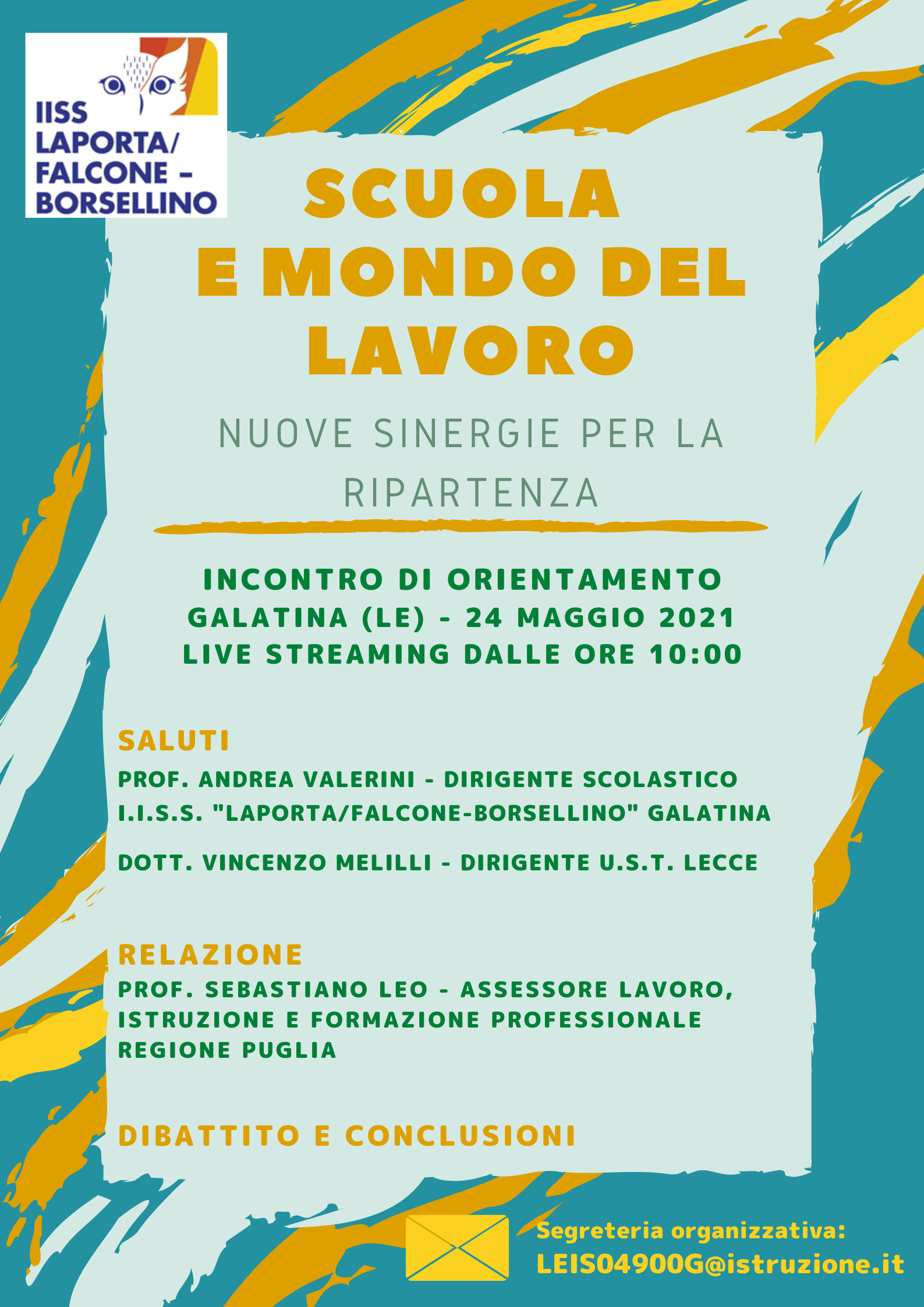 “Scuola e mondo del lavoro: nuove sinergie per la ripartenza” “Scuola e mondo del lavoro: nuove sinergie per la ripartenza”