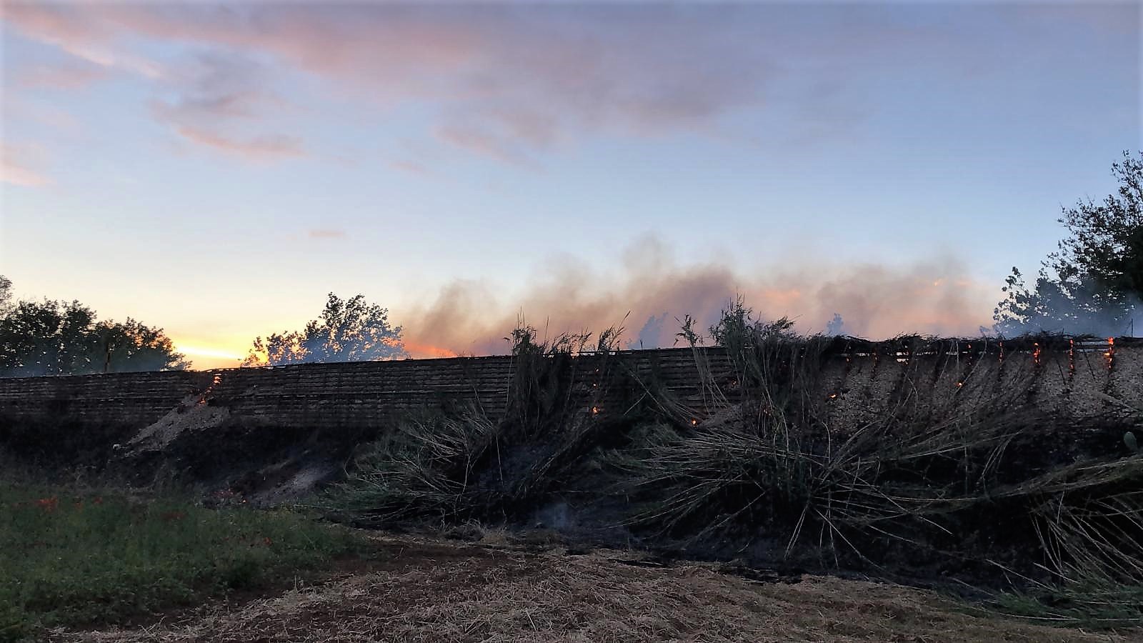 Fiamme lungo i binari della Sud-Est alle porte di Galatina