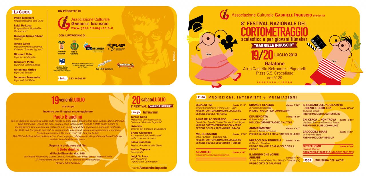 È all'ottava edizione il festival del cinema scolastico &quot;Gabriele Inguscio&quot;