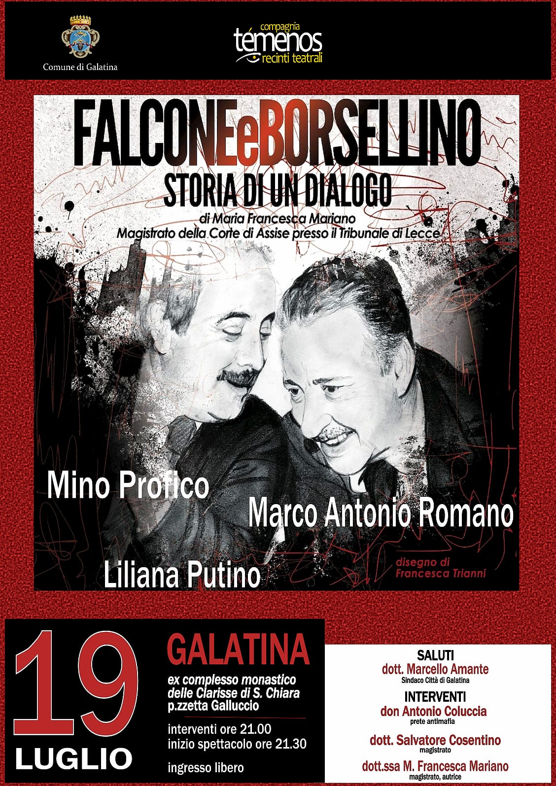 "Falcone e Borsellino, storia di un dialogo" "Falcone e Borsellino, storia di un dialogo"