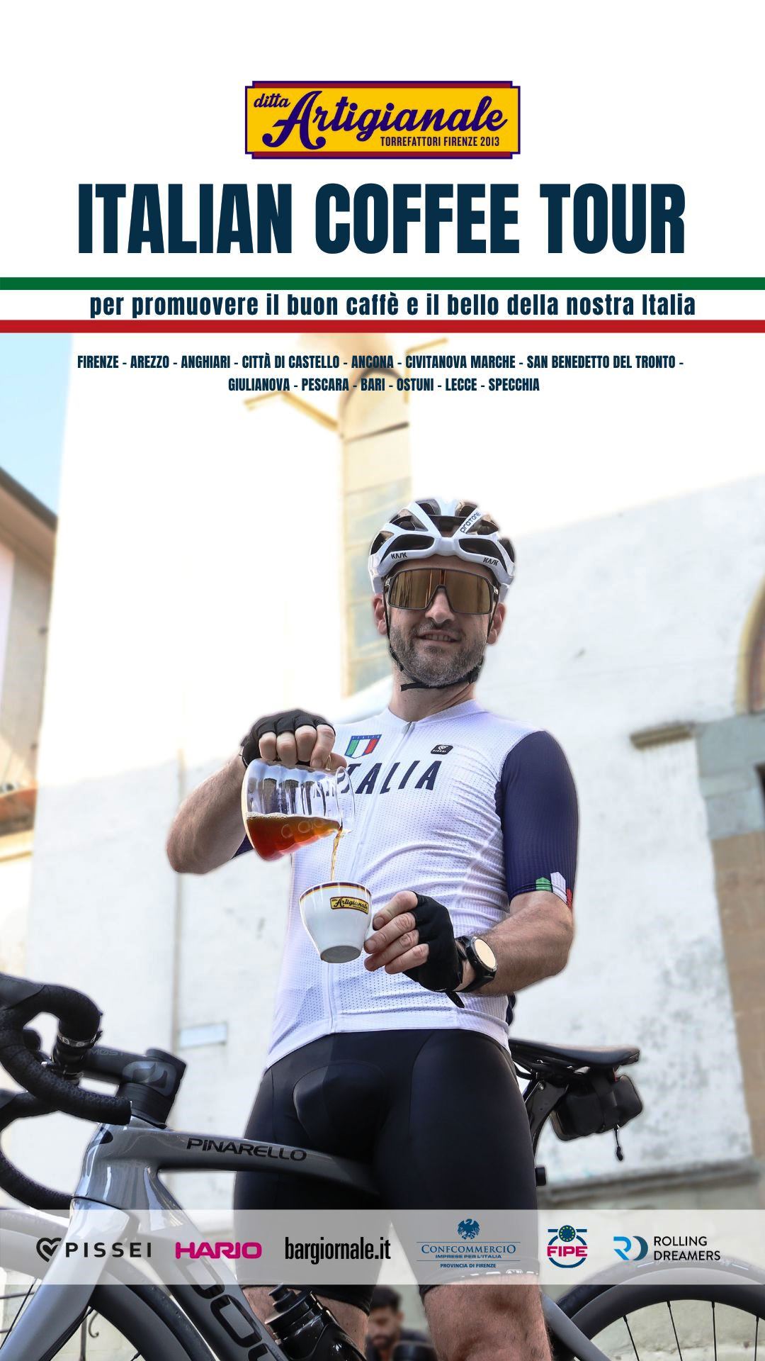 In bici da Firenze a Specchia per non "perdere il piacere di una tazzina di caffè" In bici da Firenze a Specchia per non "perdere il piacere di una tazzina di caffè"