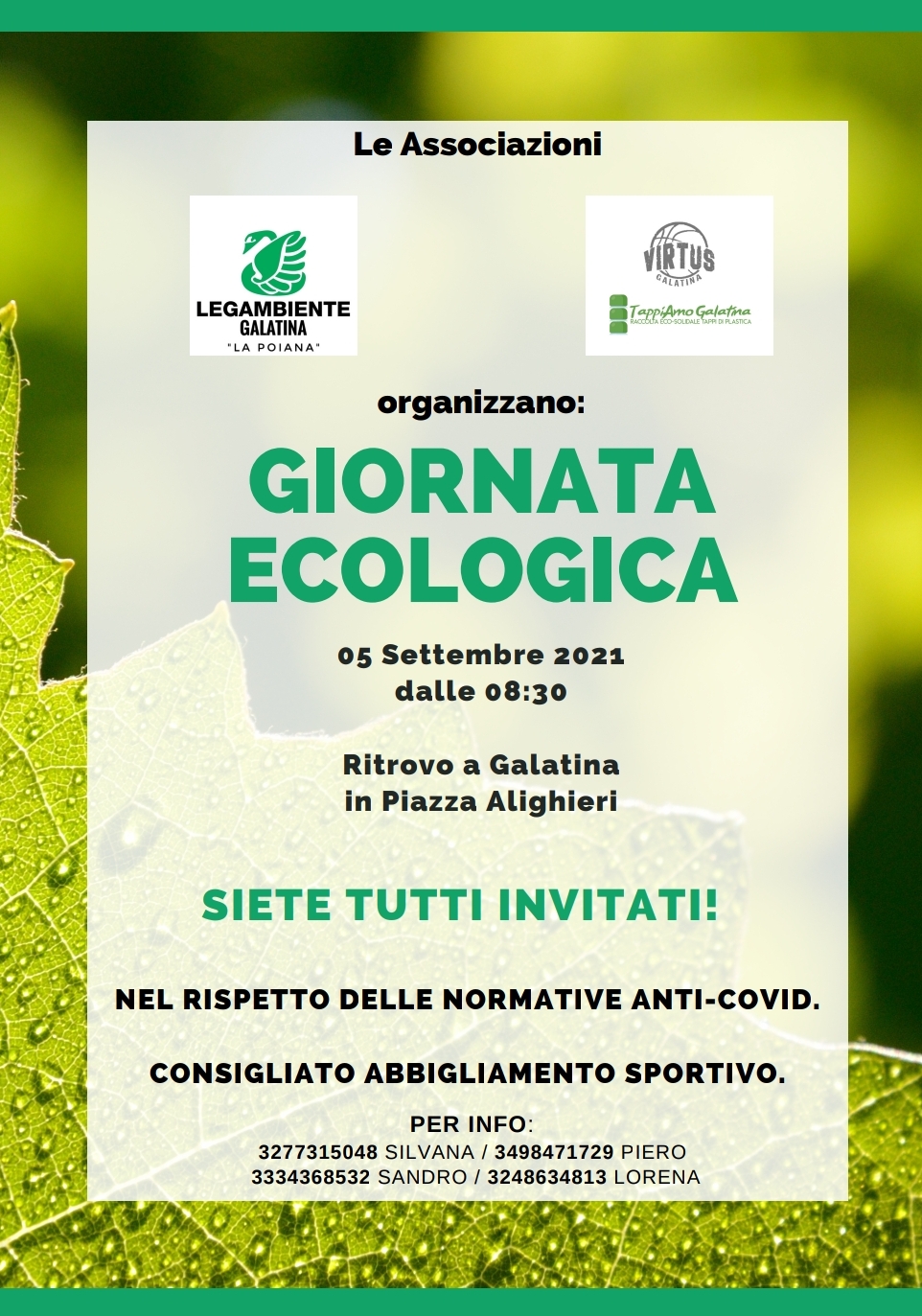 Giornata ecologica: prenotarsi per pulire Galatina Giornata ecologica: prenotarsi per pulire Galatina