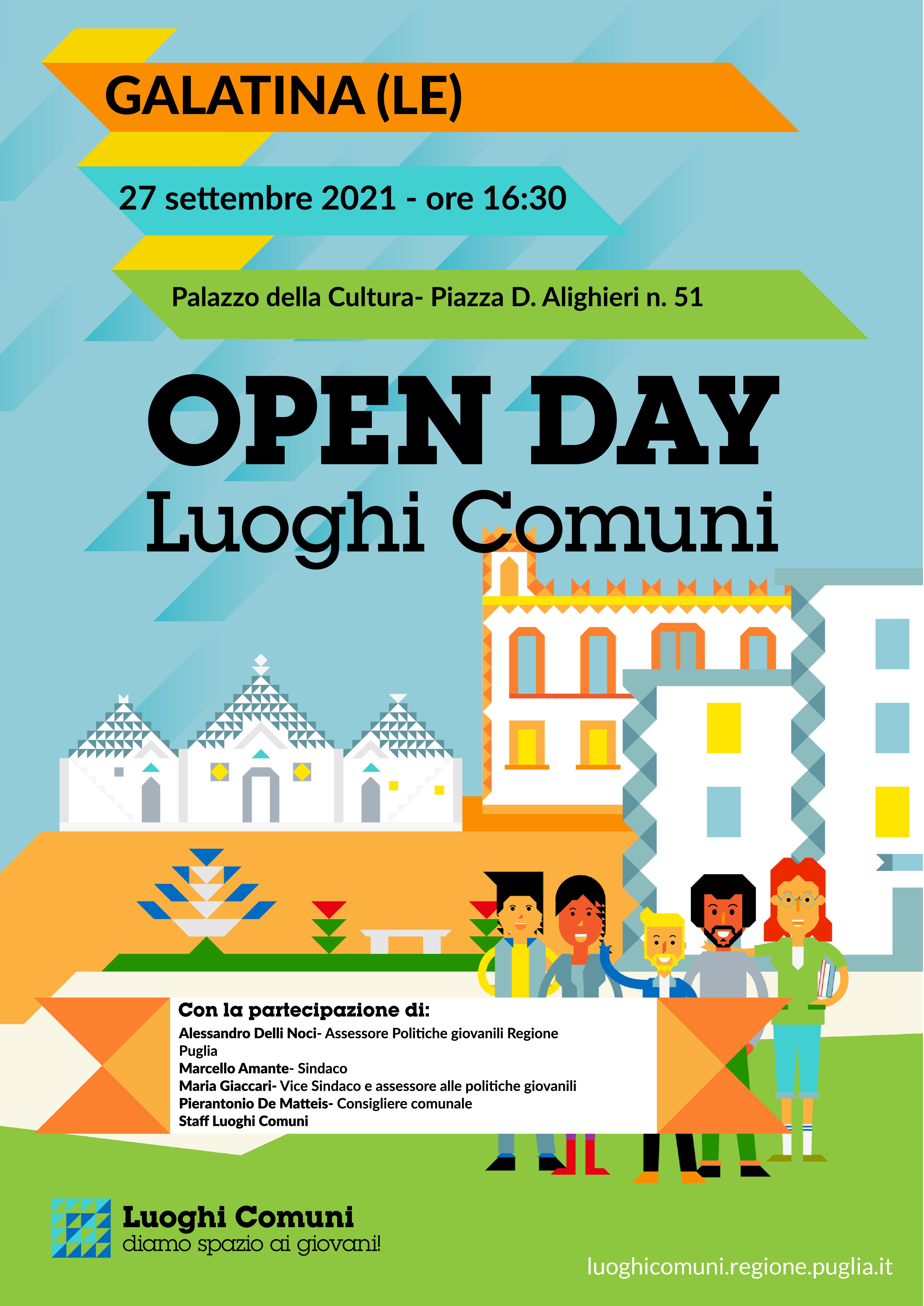 "Luoghi Comuni", Regione e Amministrazione comunale vanno incontro ai giovani "Luoghi Comuni", Regione e Amministrazione comunale vanno incontro ai giovani