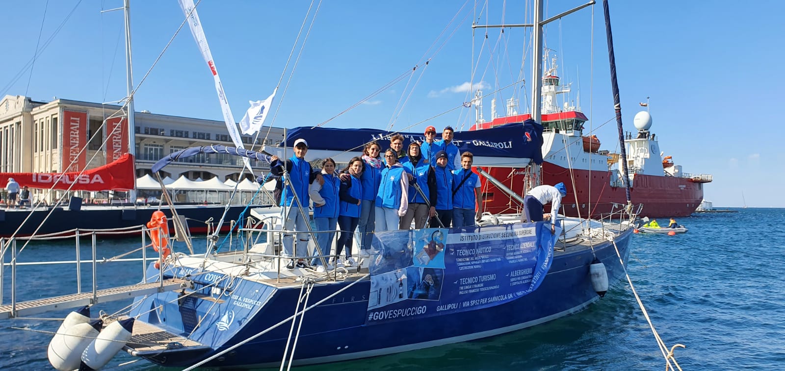 Spiegare le vele ed essere protagonisti, gli studenti del “Vespucci” di Gallipoli si sono classificati al 96° posto alla Barcolana di Trieste
