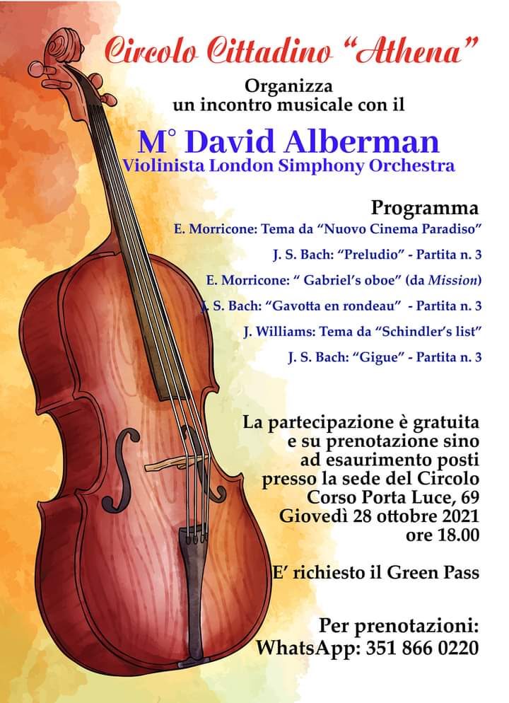 Un incontro musicale al Circolo Athena di Galatina Un incontro musicale al Circolo Athena di Galatina