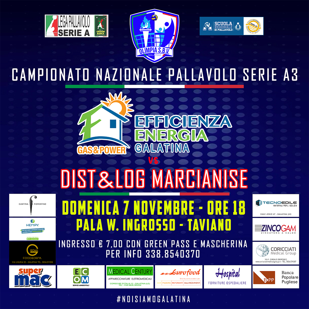 Efficienza Energia Galatina a Marcianise con l'impegno di fare punti Efficienza Energia Galatina a Marcianise con l'impegno di fare punti