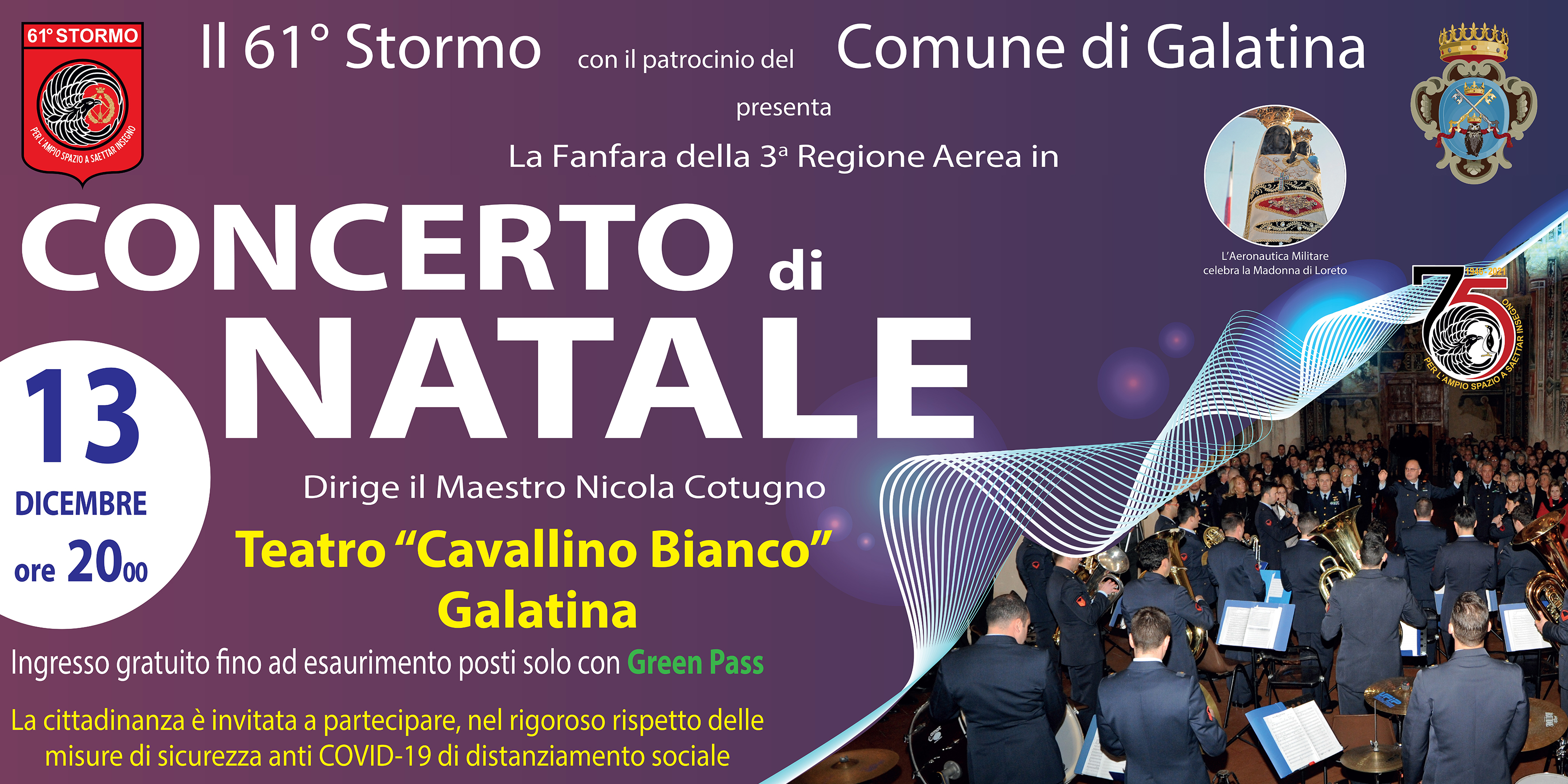 La fanfara dell'Aeronautica Militare in concerto al Cavallino Bianco di Galatina La fanfara dell'Aeronautica Militare in concerto al Cavallino Bianco di Galatina