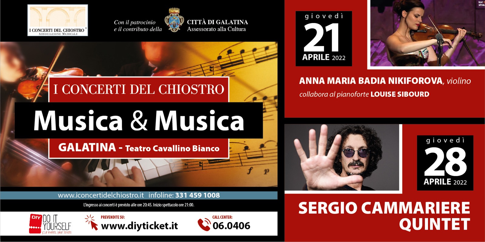 “Musica &amp; Musica”, in Aprile al Cavallino Bianco una rassegna firmata &quot;I Concerti del Chiostro&quot;