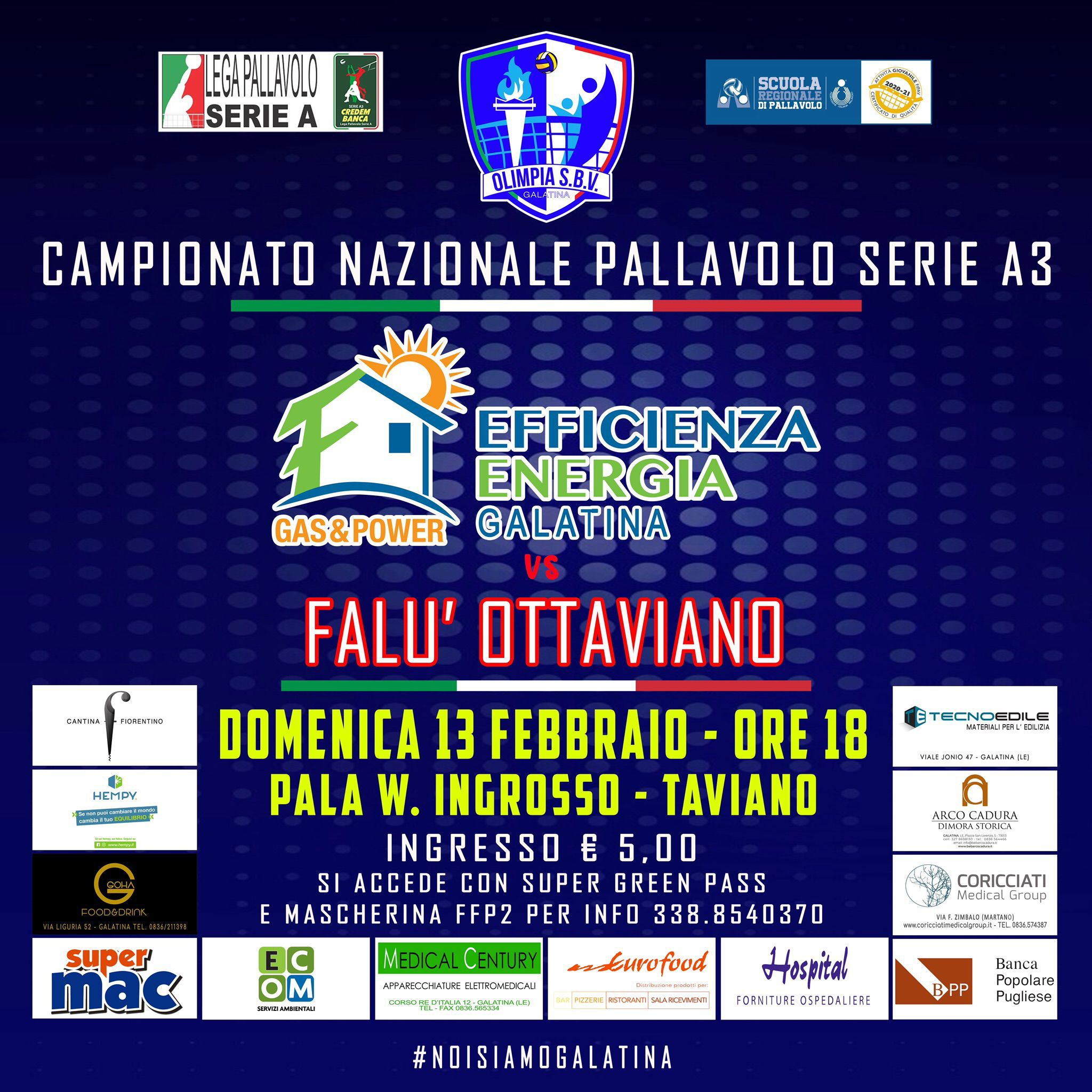 Efficienza Energia Galatina vs Falù Ottaviano, un'incontro che vale doppio Efficienza Energia Galatina vs Falù Ottaviano, un'incontro che vale doppio