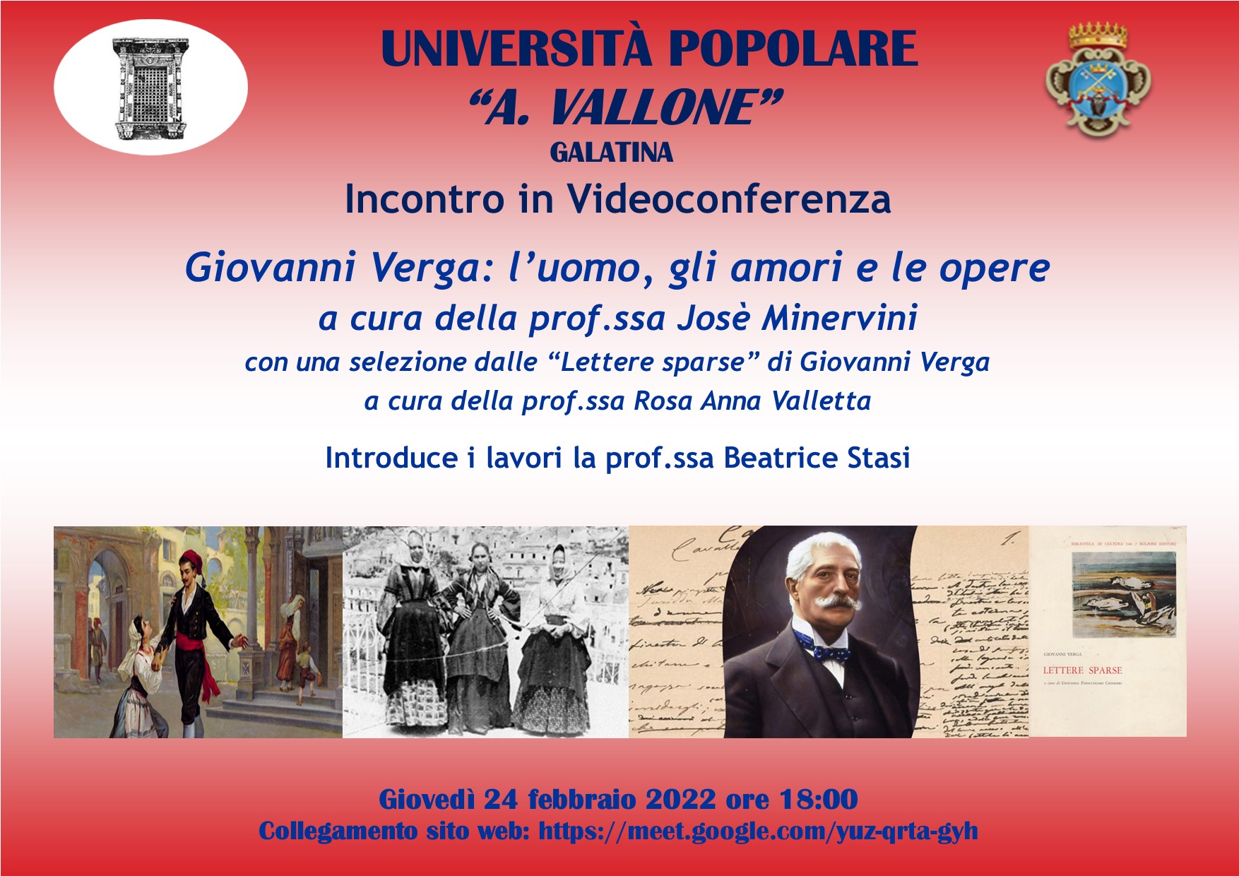 “Giovanni Verga: l’uomo, gli amori e le opere”