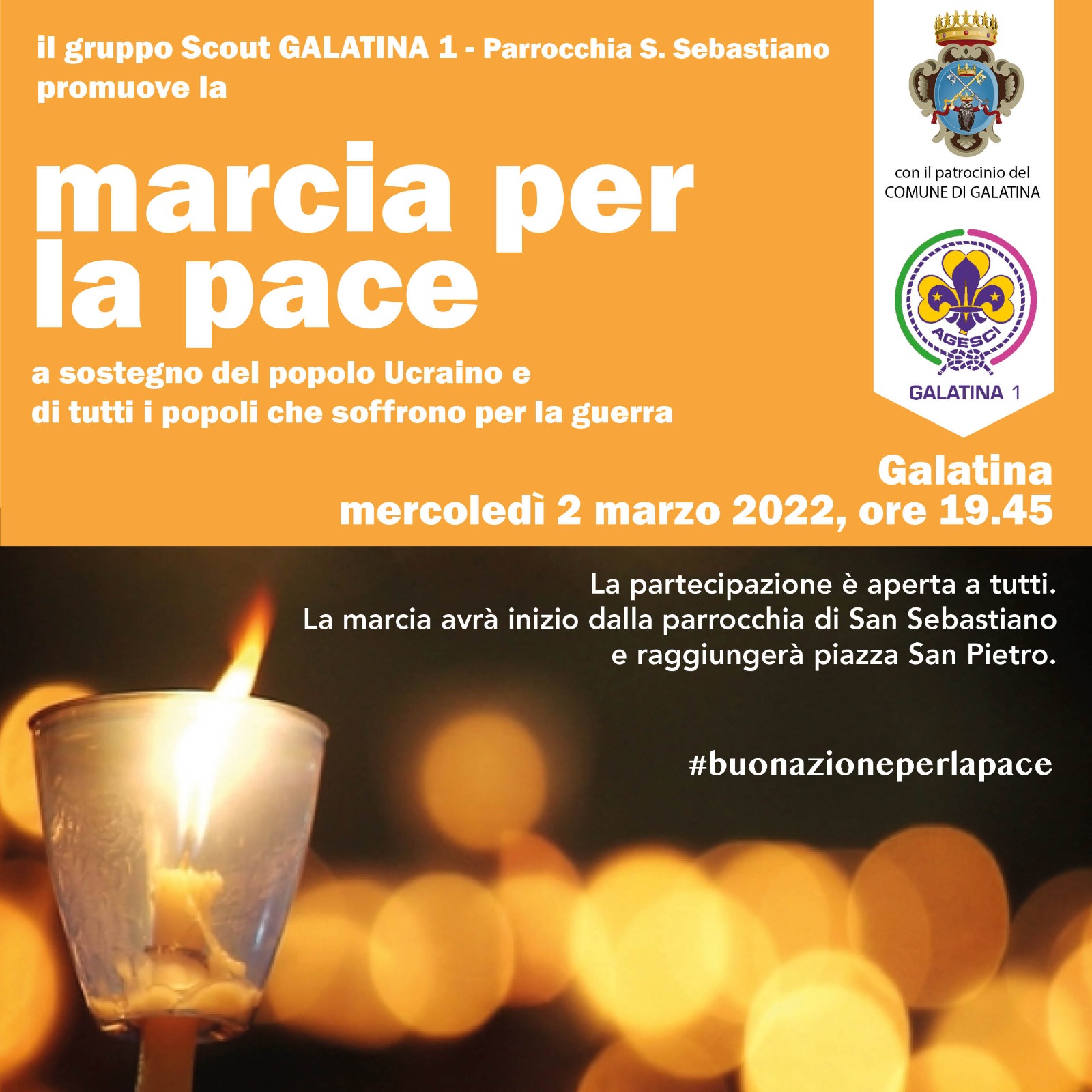 A Galatina gli Scout promuovono una Marcia per la Pace A Galatina gli Scout promuovono una Marcia per la Pace