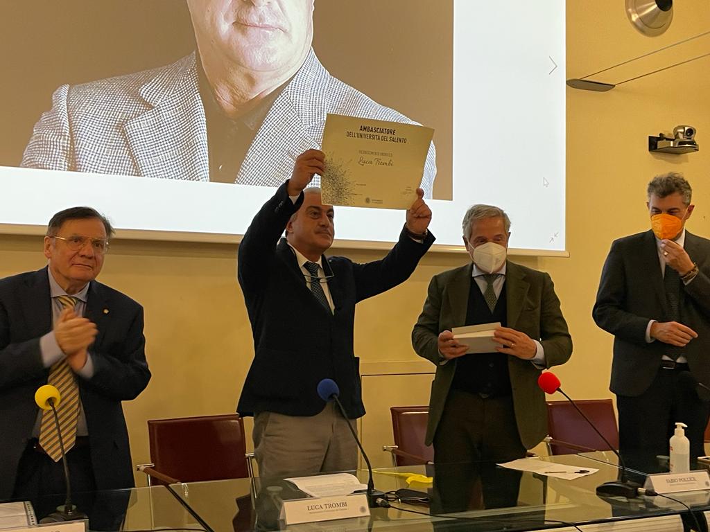  Luca Trombi è "Ambasciatore dell’Università del Salento"