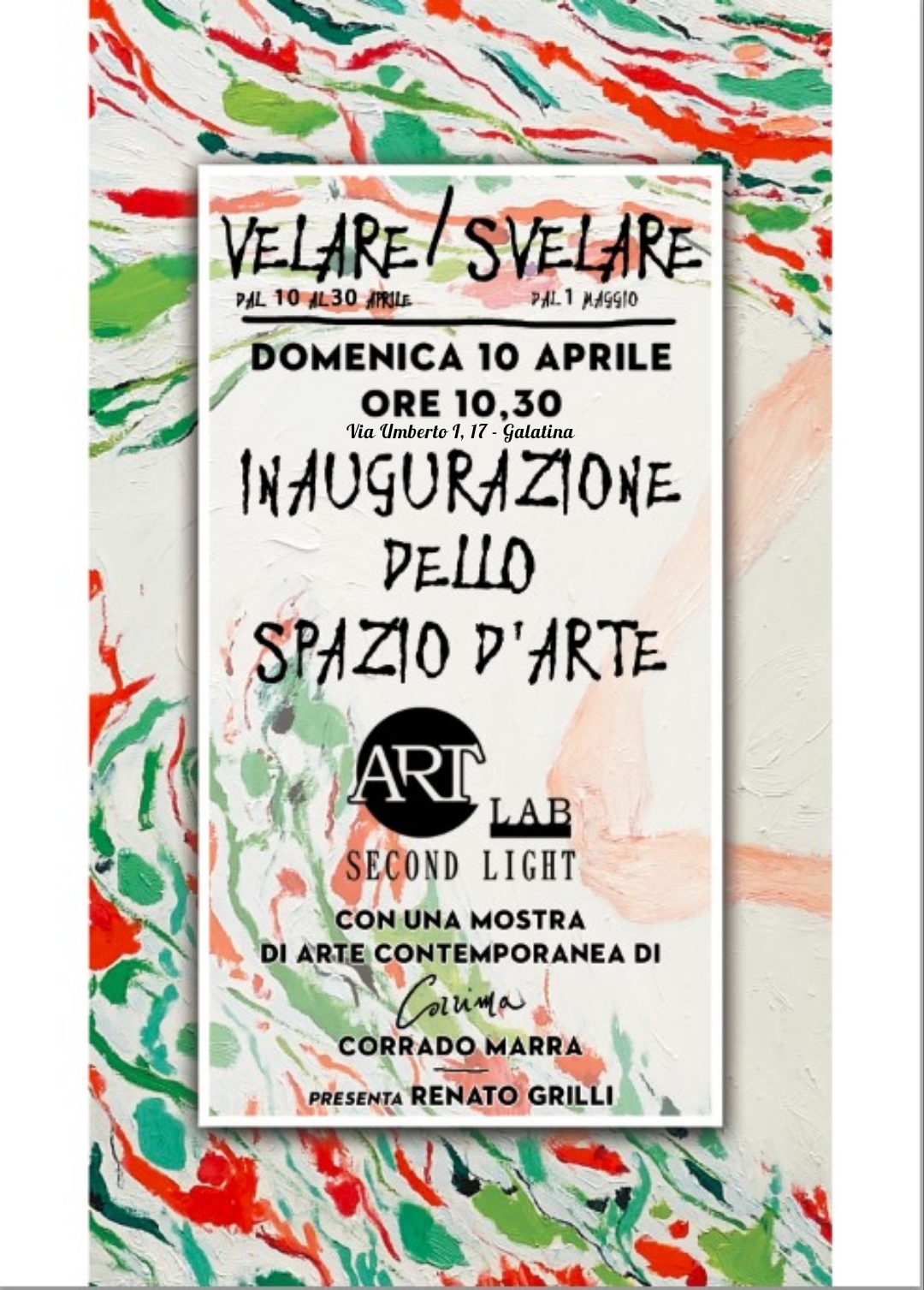 "Velare/Svelare" di Corrado Marra "Velare/Svelare" di Corrado Marra