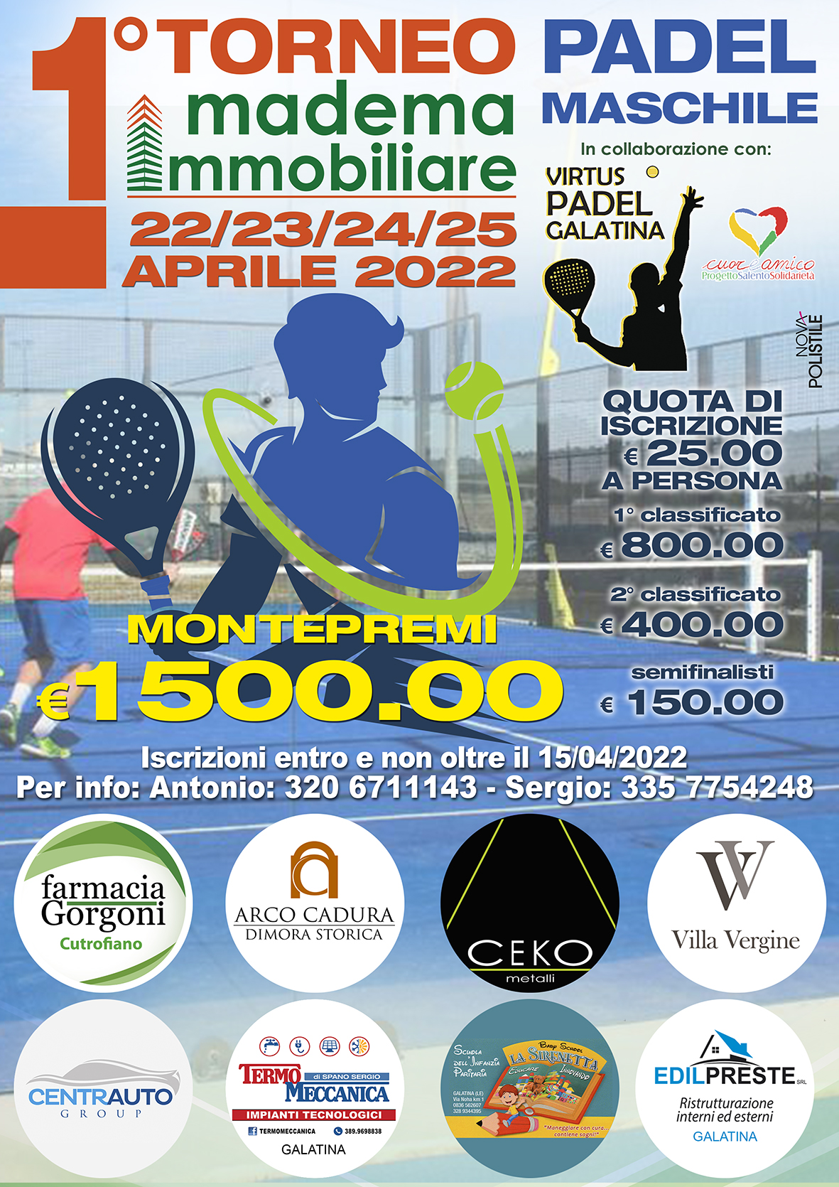 A Galatina un torneo di Padel A Galatina un torneo di Padel