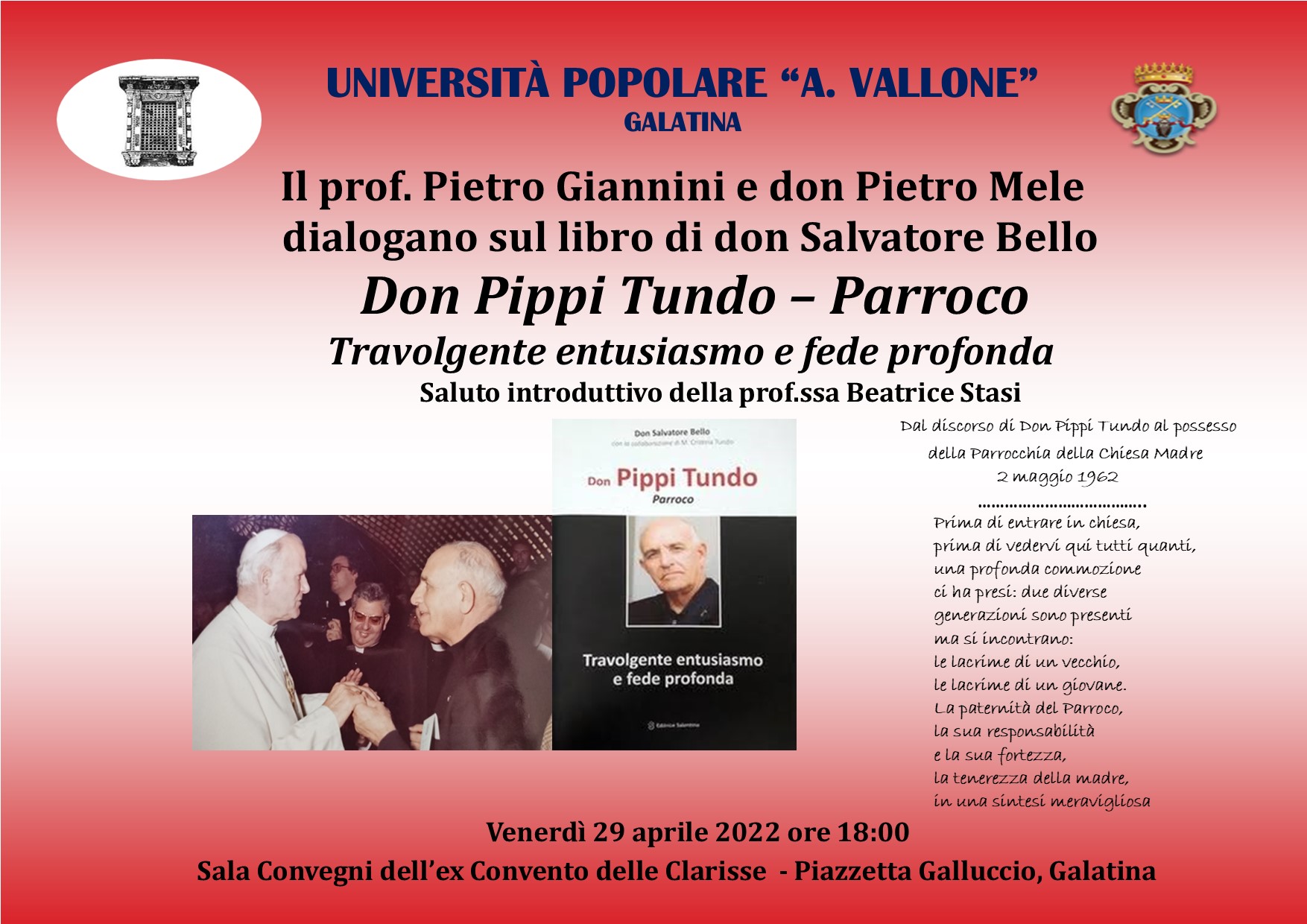 “Don Pippi Tundo – Parroco – Travolgente entusiasmo e fede profonda” “Don Pippi Tundo – Parroco – Travolgente entusiasmo e fede profonda”