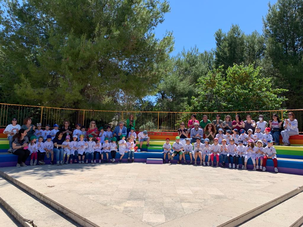 Sui gradoni i colori dell'arcobaleno