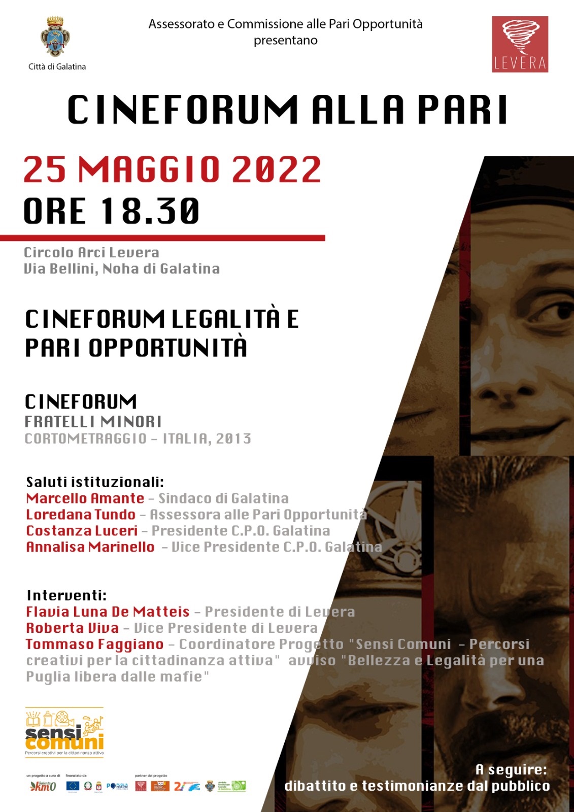 Cineforum "Legalità e Pari Opportunità" Cineforum "Legalità e Pari Opportunità"
