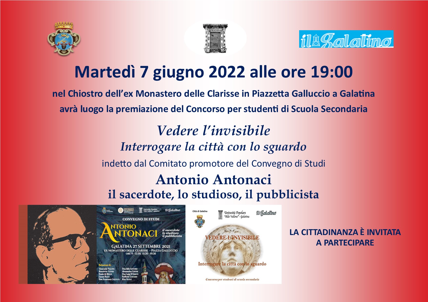 “Vedere l’invisibile - Interrogare la città con lo sguardo”, premiazione del concorso