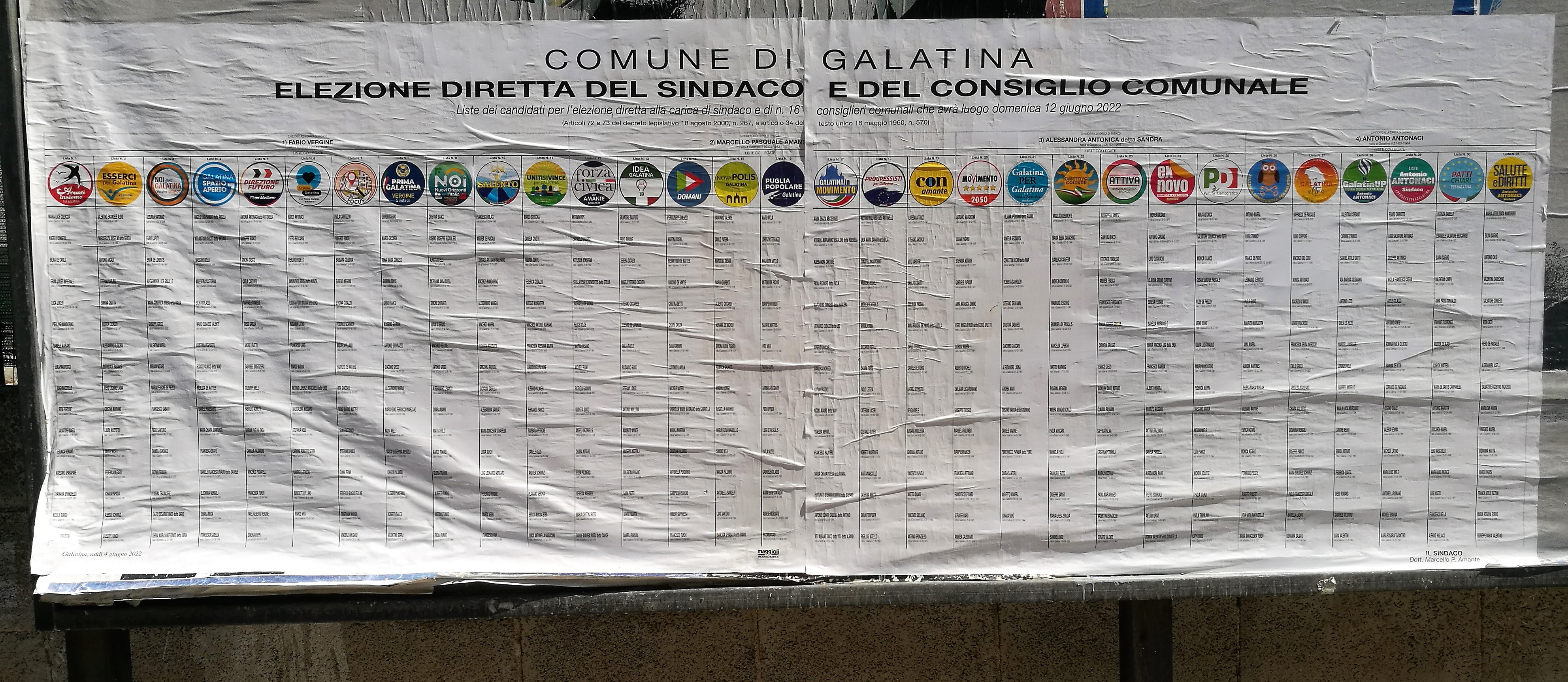 Galatina sceglie il suo Sindaco. Si vota anche per i 5 Referendum sulla Giustizia