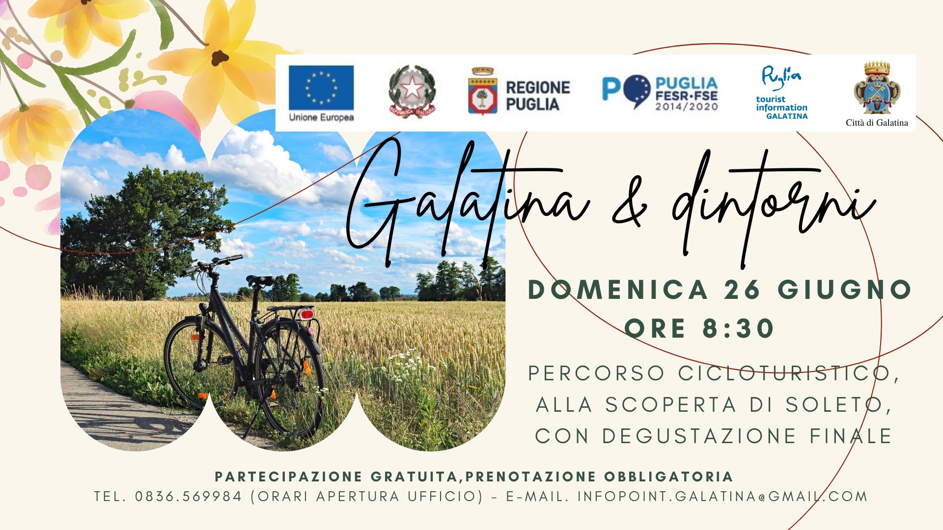 Una ciclo escursione gratuita fra Galatina e Soleto Una ciclo escursione gratuita fra Galatina e Soleto