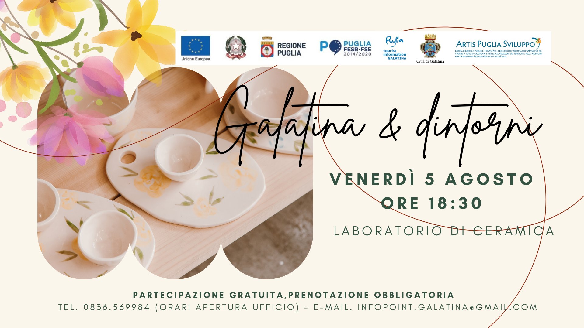 A Galatina un laboratorio della ceramica, una lettura teatralizzata e una ciclo escursione gratuita