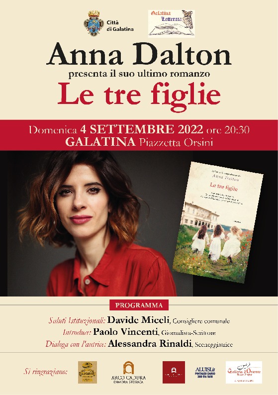 Anna Dalton a Galatina per presentare il suo ultimo romanzo “Le tre figlie Anna Dalton a Galatina per presentare il suo ultimo romanzo “Le tre figlie