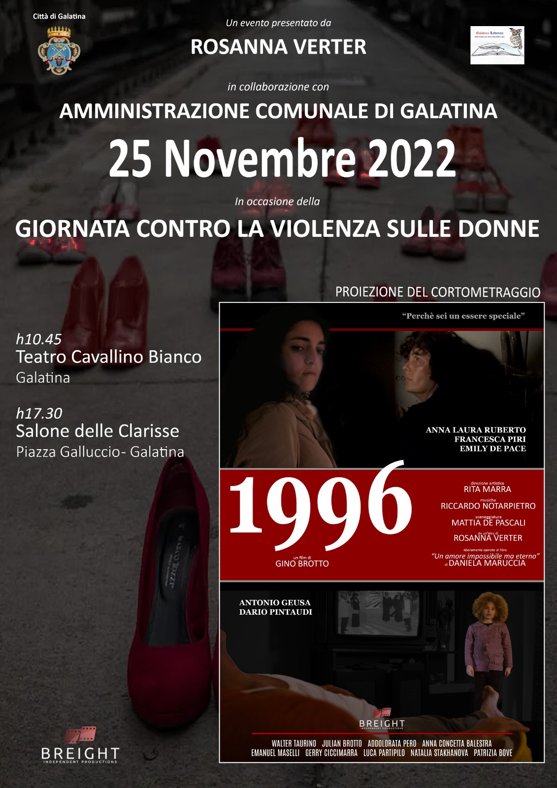 “Giornata mondiale per l’eliminazione della violenza contro le donne”, le iniziative di Galatina Letterata